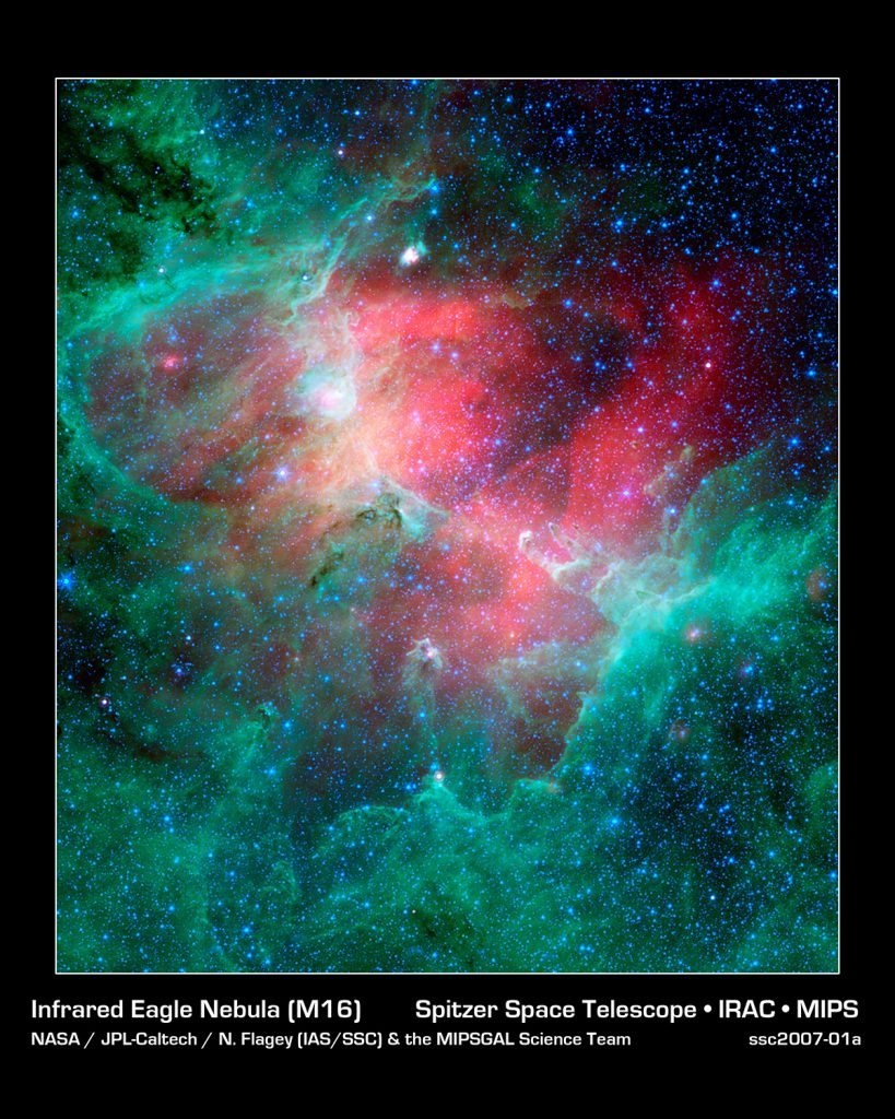 NASA Spitzer image of Eagle Nebula