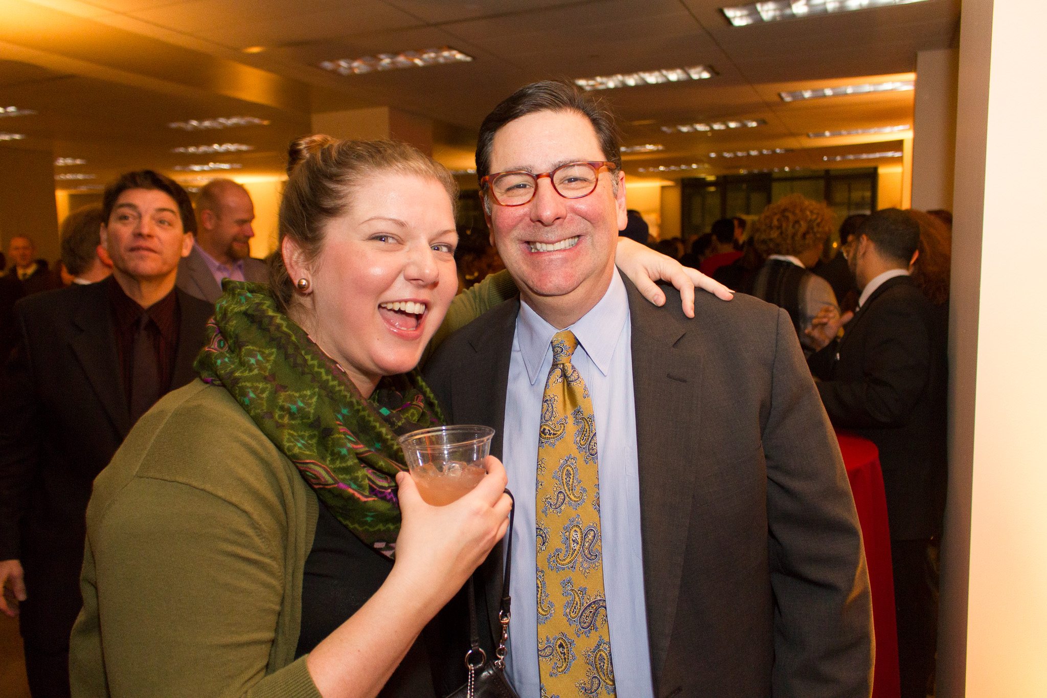 Bill Peduto and guest at holiday party 2014
