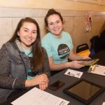 Repair the World Pittsburgh fellows Becca Sufrin and Zhenya Gelman table at East Liberty Celebrates MLK 2015.
